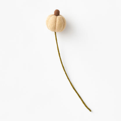 Handmade, artisan-made decorative pumpkin with a stem on a white background | Global Goods Partners