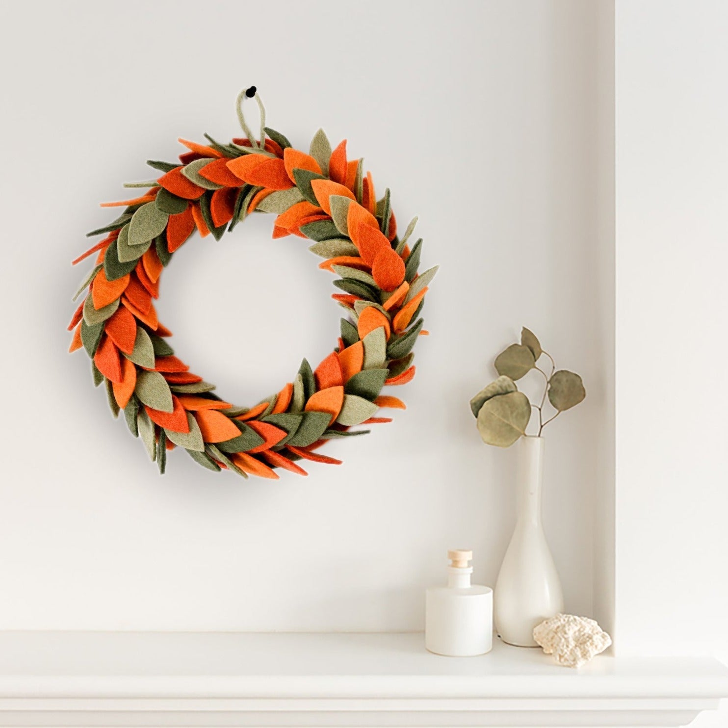 Felt Fall Foliage Wreath