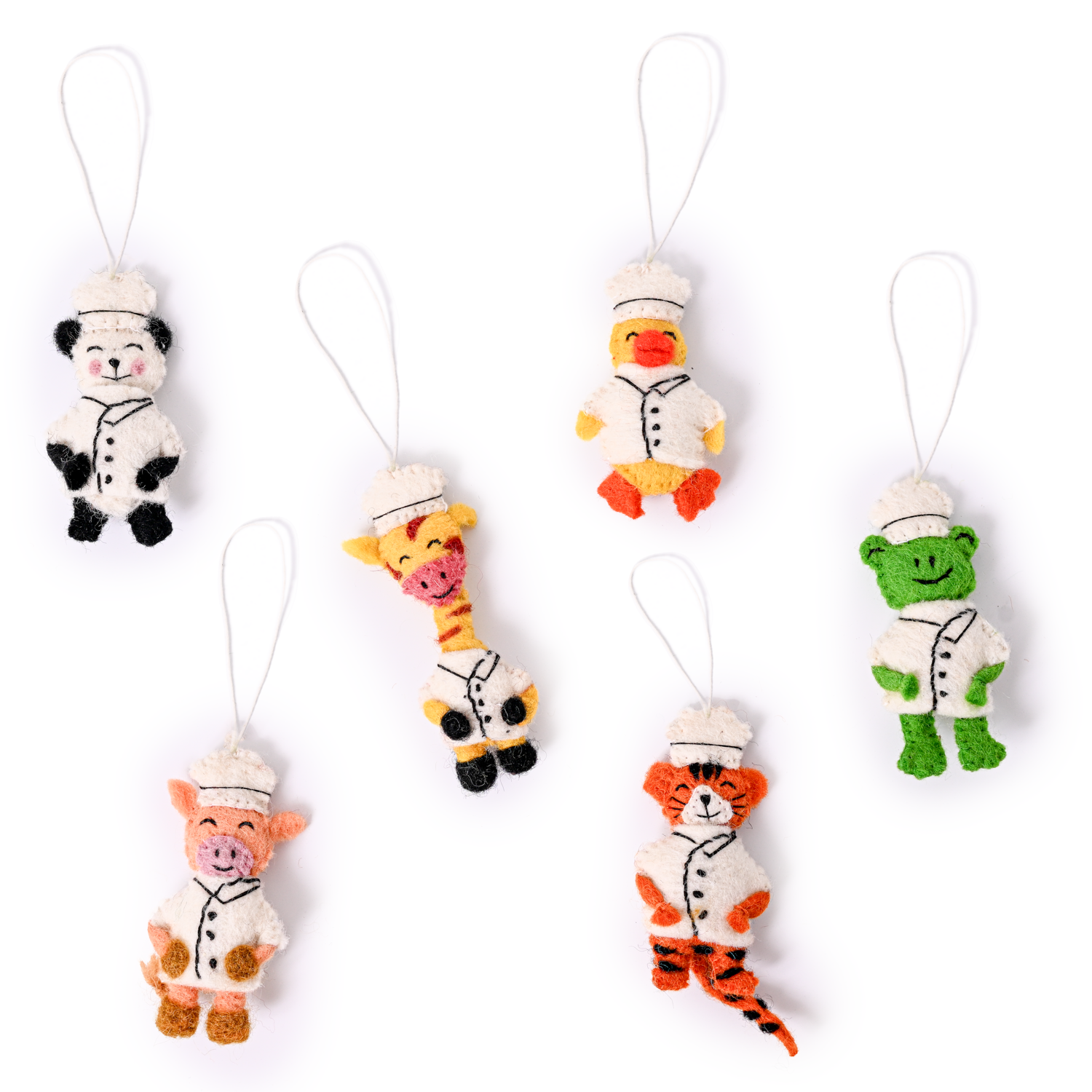 Felt Chef Friends Ornaments