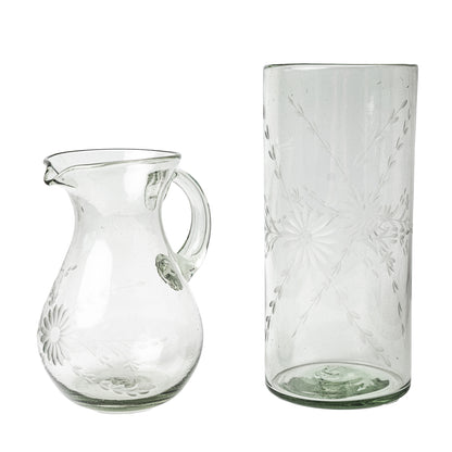 San Miguel Etched Glass Vase