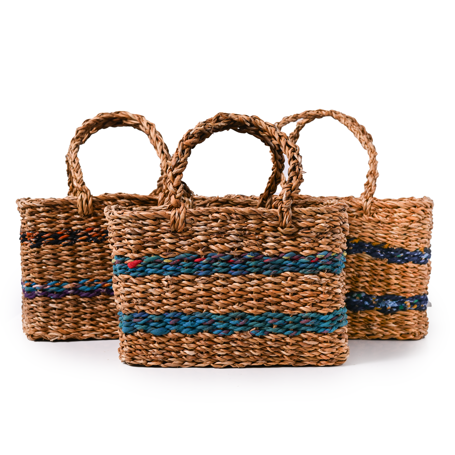 Recycled Sari Summer Basket