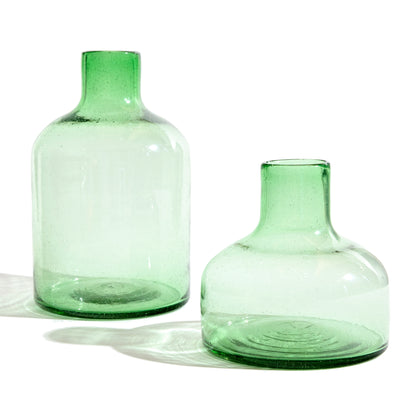 Verde Short Glass Vase