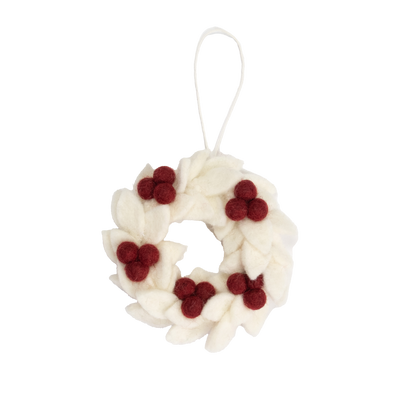 Felt Mini Wreath Ornament