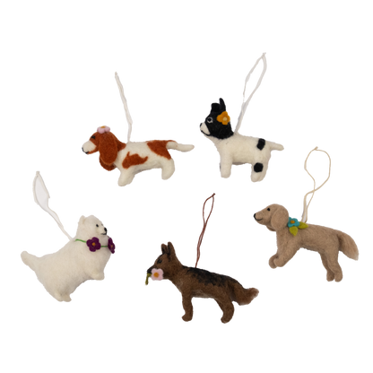 Felt Dog Breed Ornament