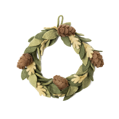 Felt Pinecone Wreath
