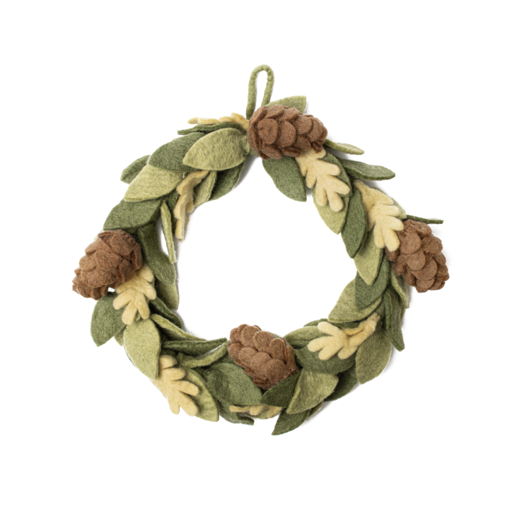 Felt Pinecone Wreath