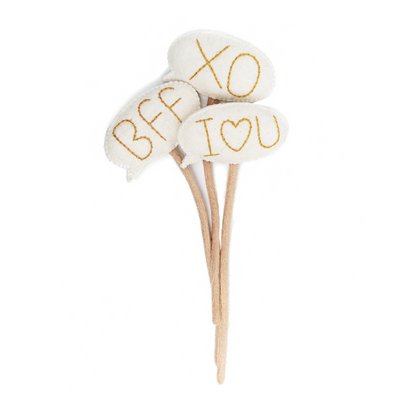 Felt Love Letter Stems - Set of 3 | Global Goods Partners
