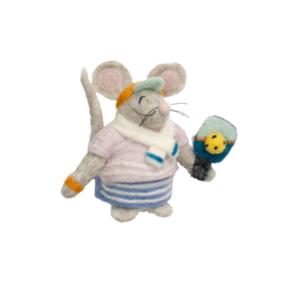 Felt Pickle Ball Mouse Ornament