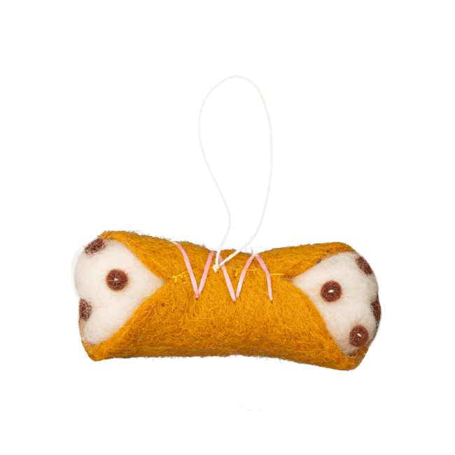 Felt Cannoli Ornament