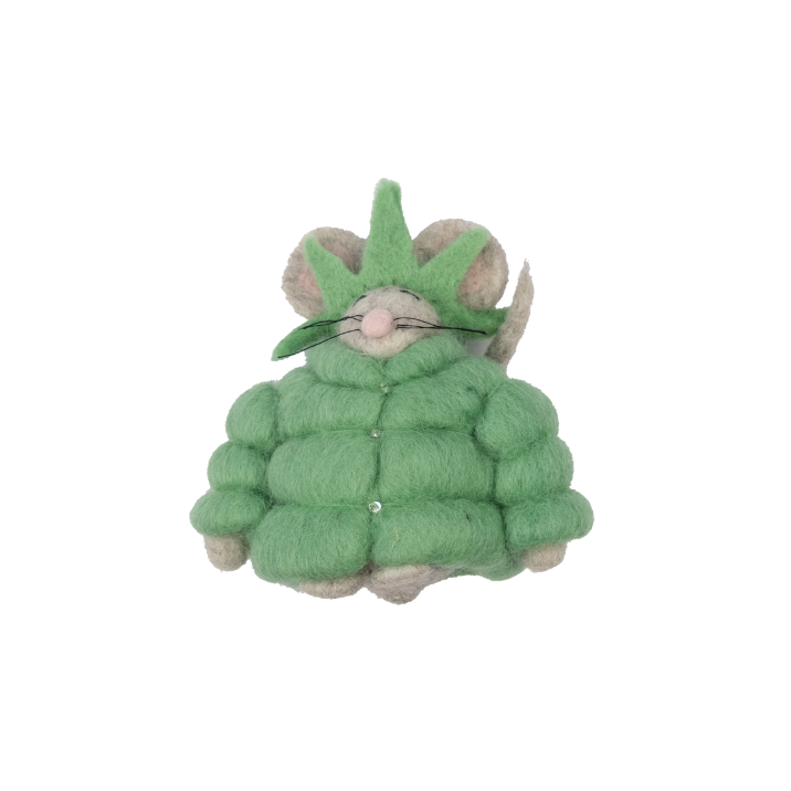 Felt Puffer Coat Statue of Liberty Mouse Ornament