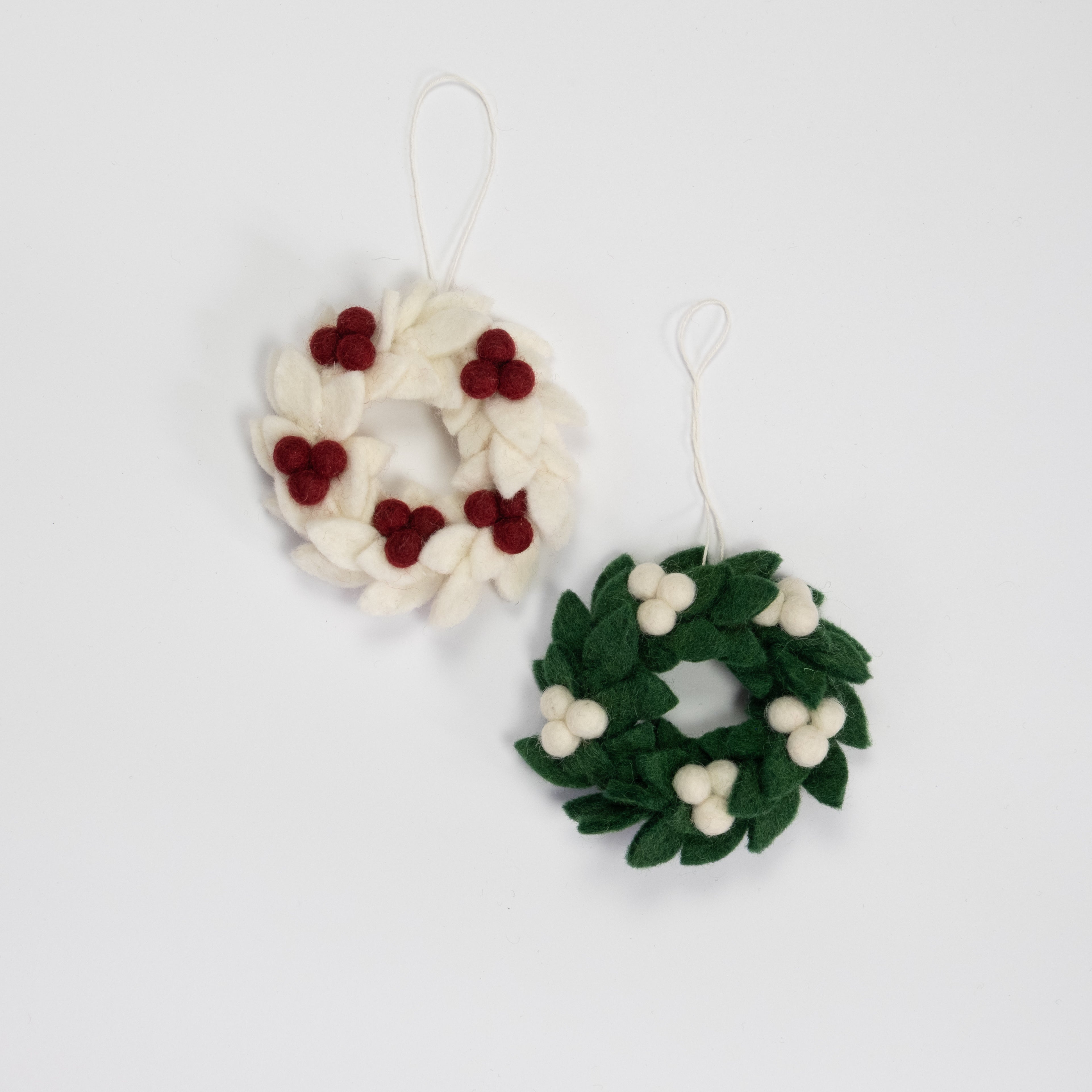 Felt Mini Wreath Ornament