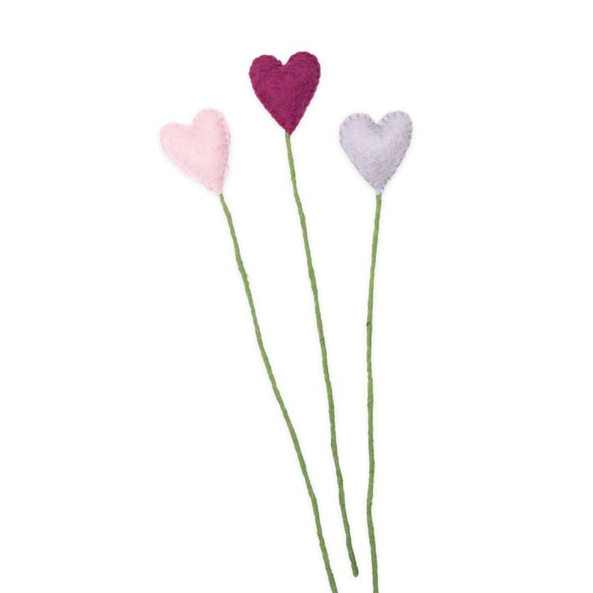 Felt Heart Stems