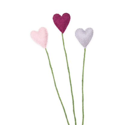 Felt Heart Stems