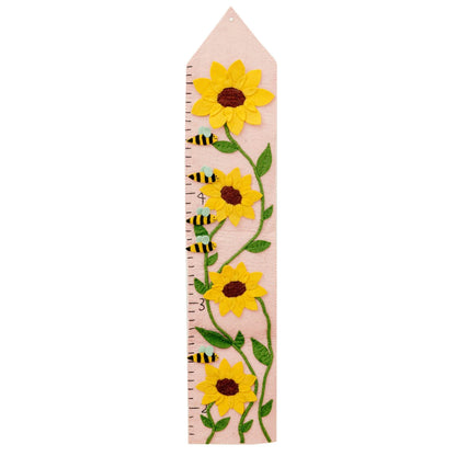 Felt Sunflower Kids Growth Chart Growth Chart + Marker | Global Goods Partners