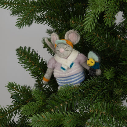 Felt Pickle Ball Mouse Ornament