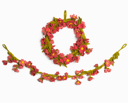 Felt Cherry Blossom Garland