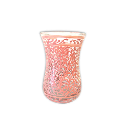 Pink Hand-Painted Tea Glass