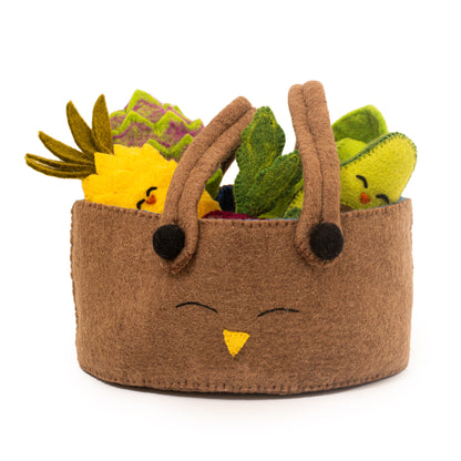 Felt Food Toys & Picnic Basket Set