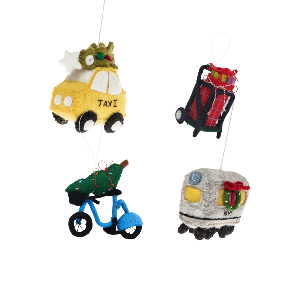 NYC Transportation Ornaments