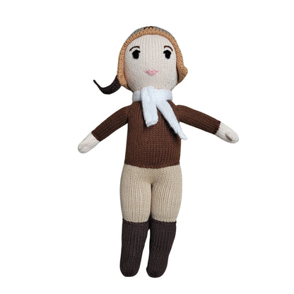 Knit Amelia Earhart Doll