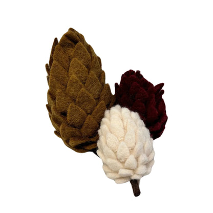 Felt Pinecones - Set of 3