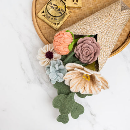 Felt Blooming Rose Light Stem