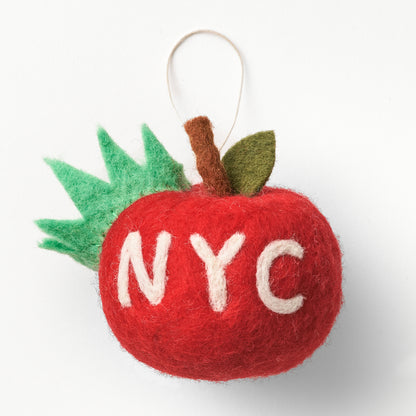 Felt "Big Apple" Ornament