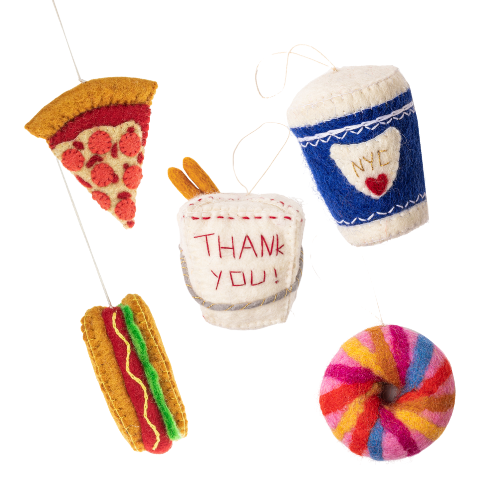 NYC Food Ornament Set