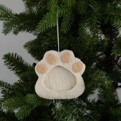 Felt Paw Frame Ornament