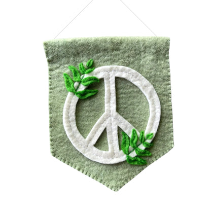 Peace Banner Flag - Green