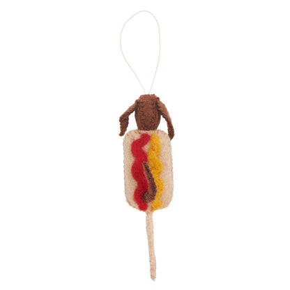 Felt Corn Dog Ornaments