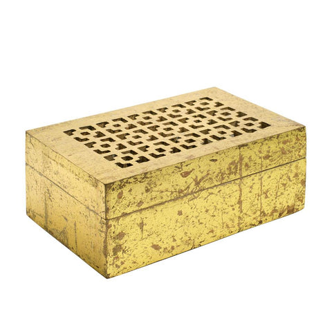 SAMPLE SALE: Gold Mango Wood Box