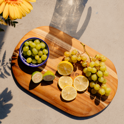 Teak Serving Board & Bowl Set