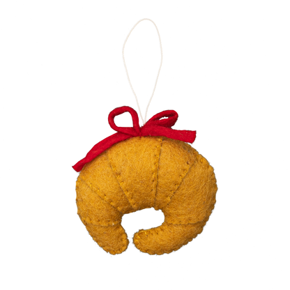 Felt Croissant Ornament