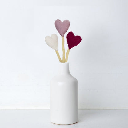 Felt Heart Stems