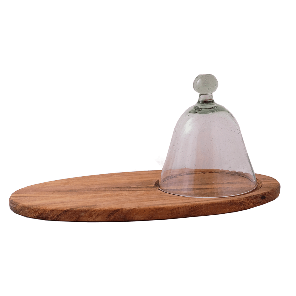 Cheese Board & Glass Dome