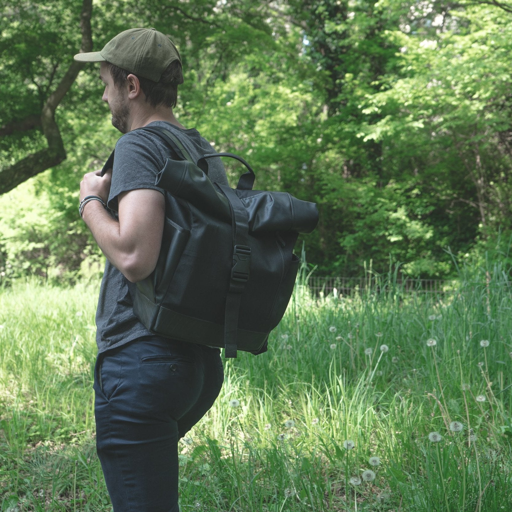 Recycled Tire & Vinyl Backpack