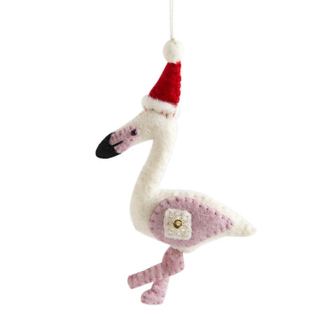 SAMPLE SALE: Embellished Felt Flamingo Ornament
