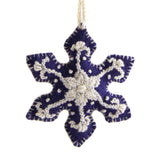 Snowflake Embroidered Holiday Ornament