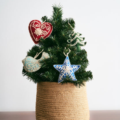 Dove Embroidered Holiday Ornament