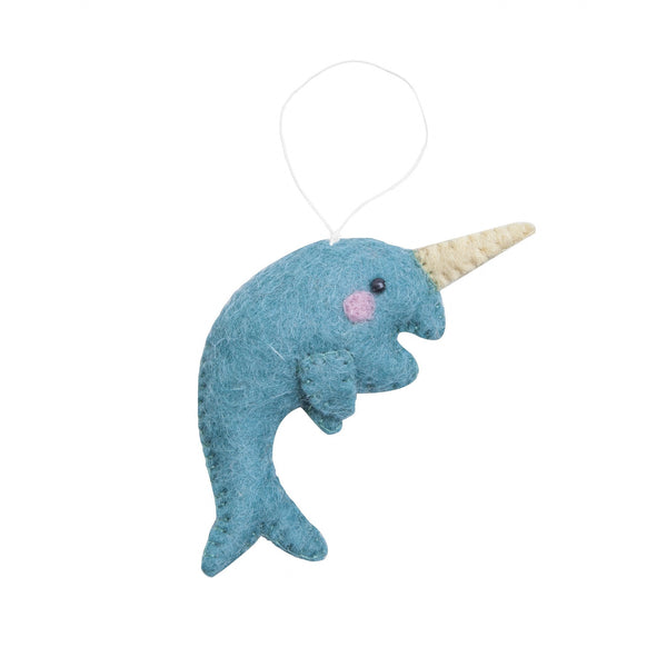 Arctic Narwhal Animal Ornament