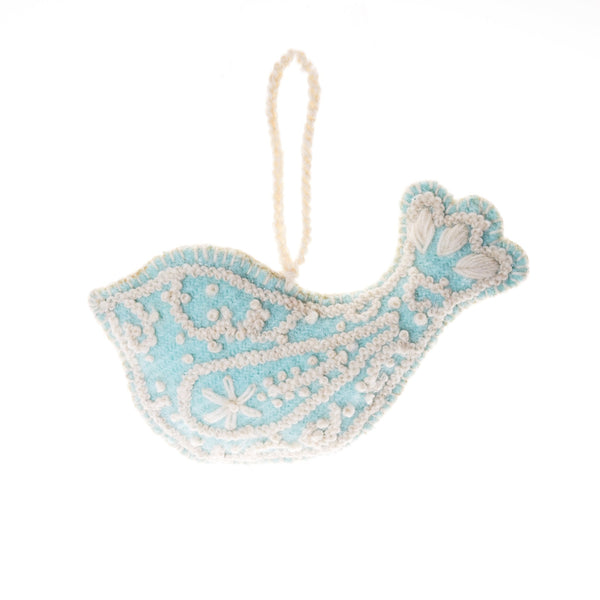 Dove Embroidered Holiday Ornament