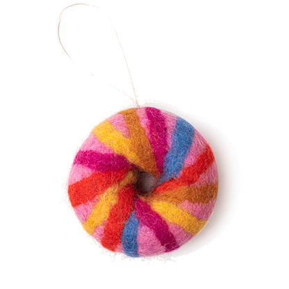 Felt NYC Rainbow Bagel Ornament