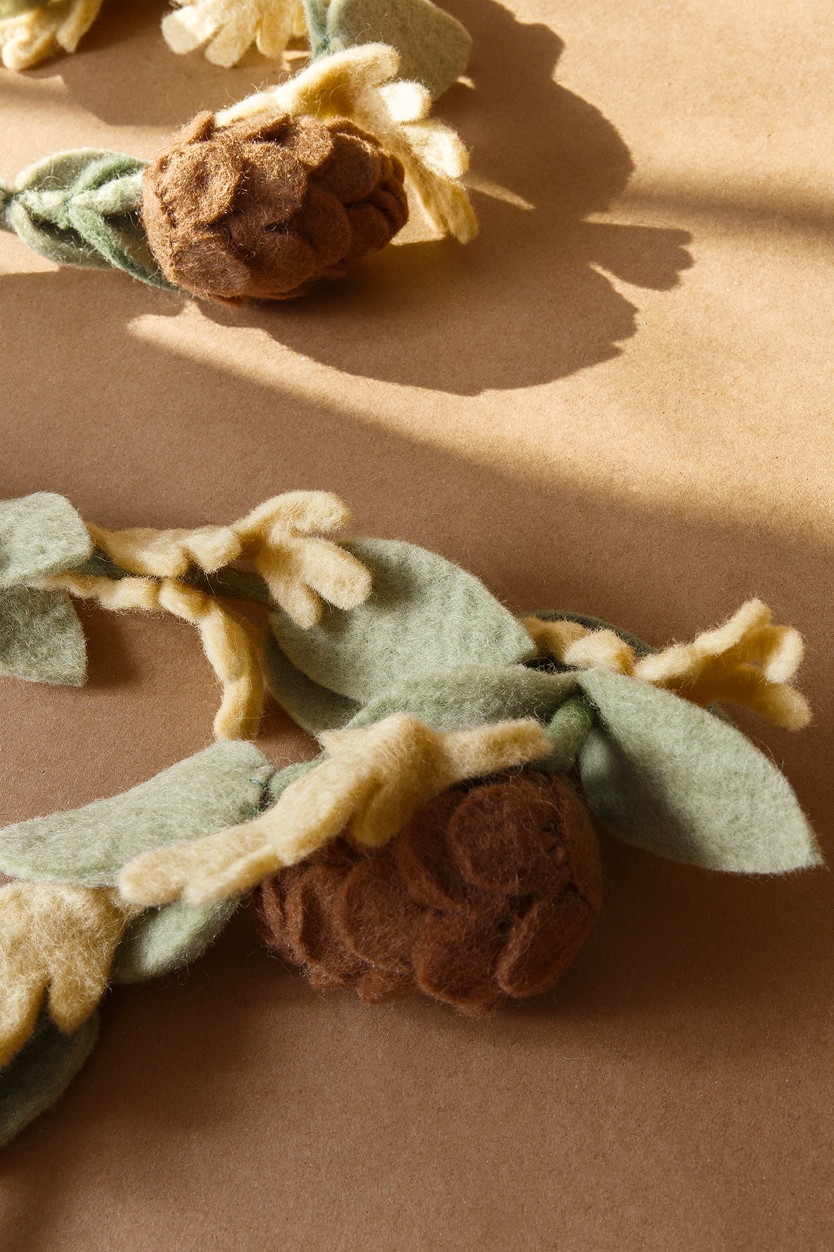 Felt Pinecone Garland