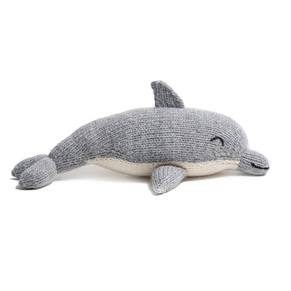 Knit Alpaca Stuffed Dolphin Toy