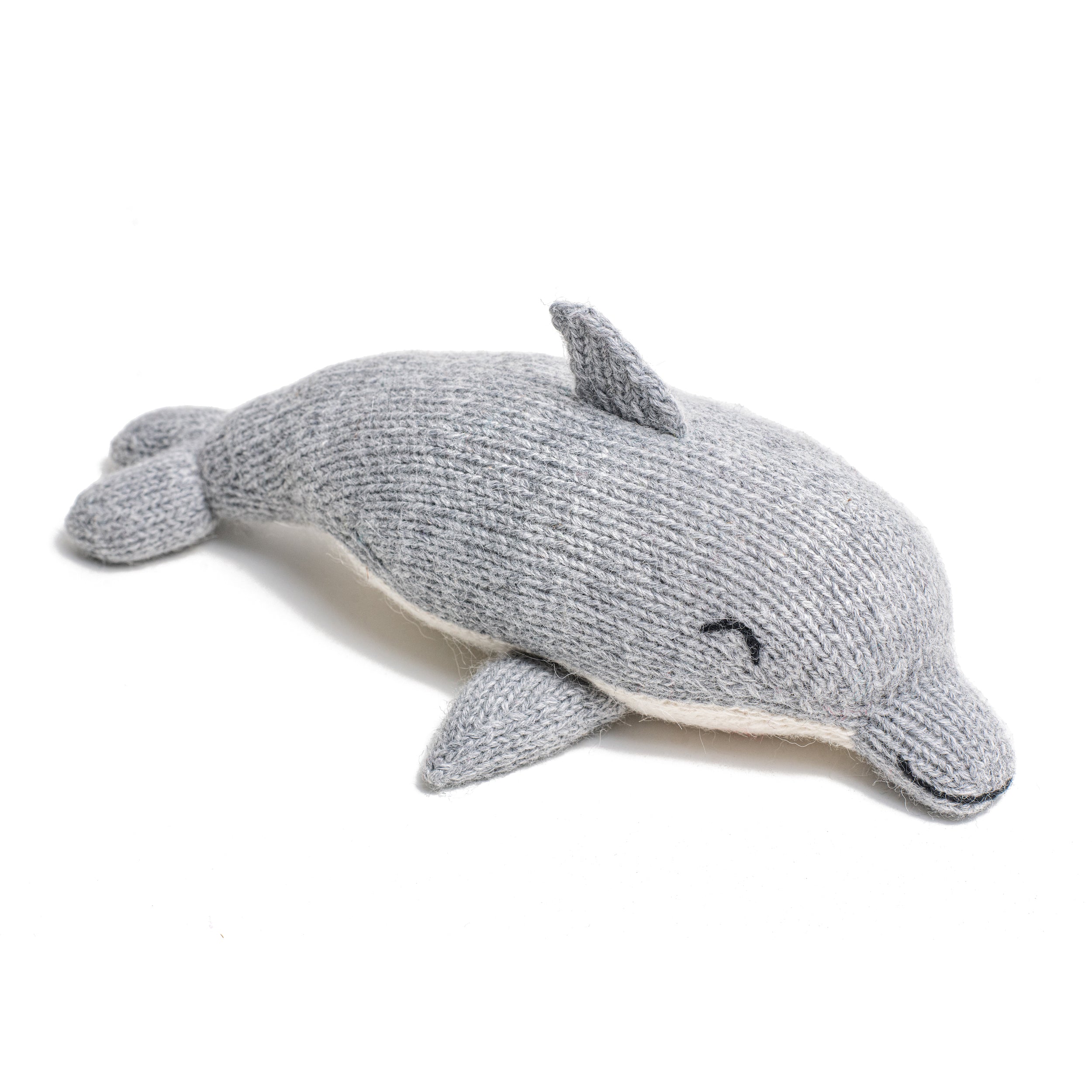 Knit Alpaca Stuffed Dolphin Toy