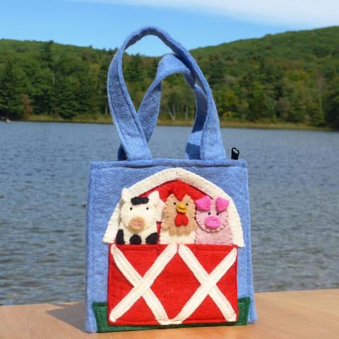 Felt Barnyard Puppet Bag