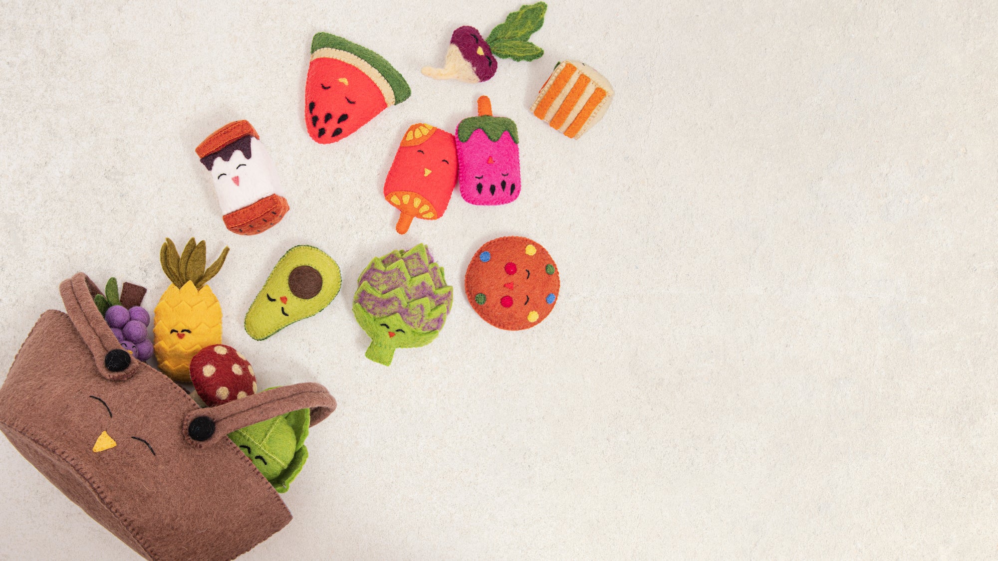 Felt Food Toys & Picnic Basket