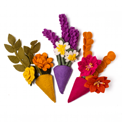 Mini Felt Hanging Bouquets