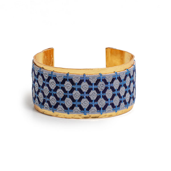 Gold Cuff with Twilight Embroidery